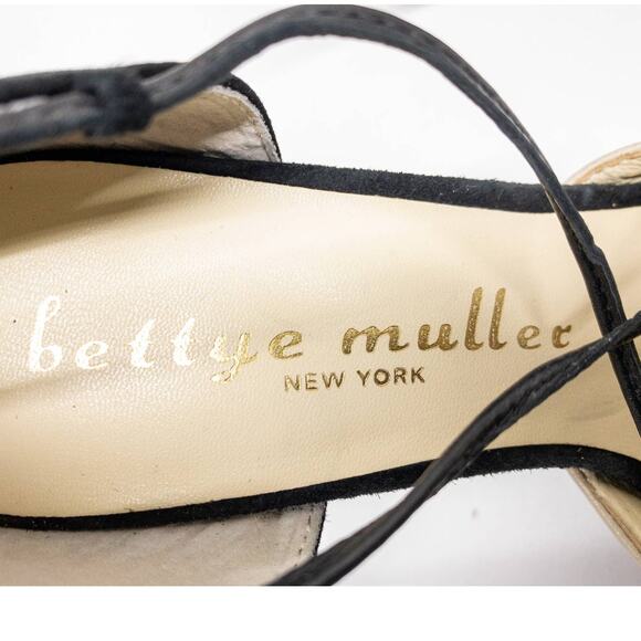 Anthropologie Bettye Muller Madison Platform  Ankle Tie Dress Heels 7 Women's - Picture 11 of 12